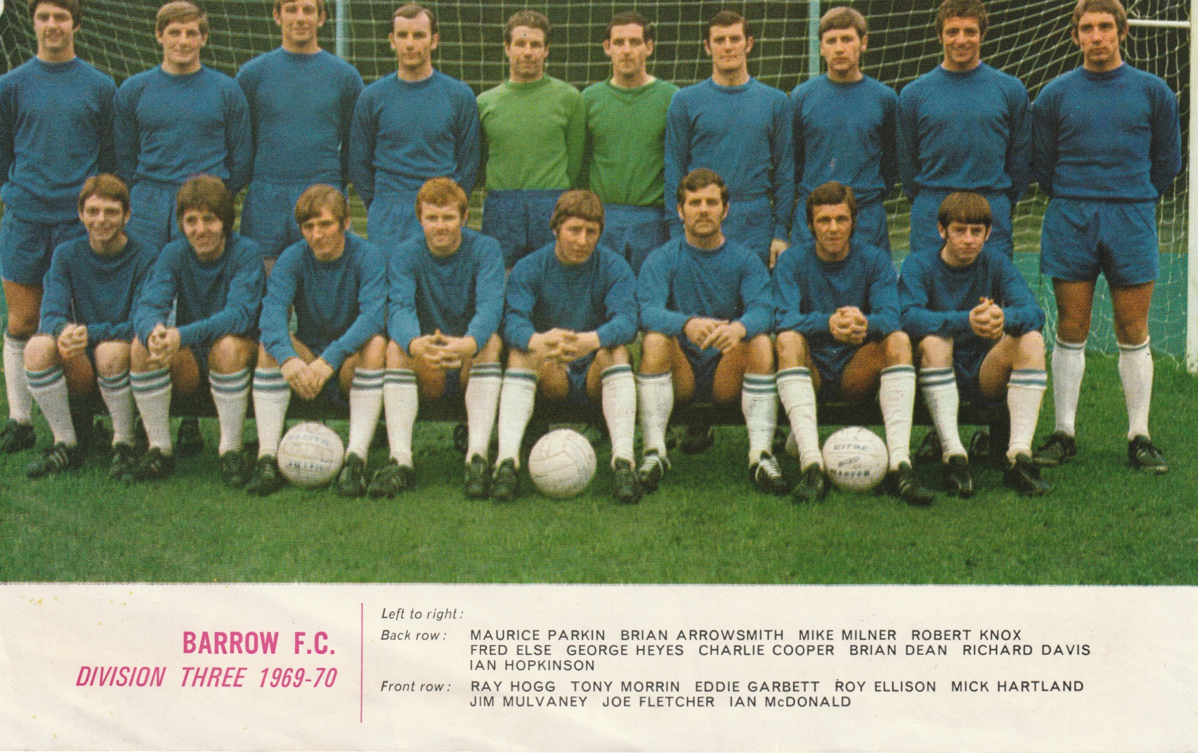 Team photo 1969-70 - Barrow AFC.net